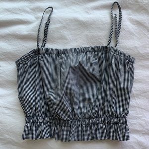 Black and White Gingham Tank Top